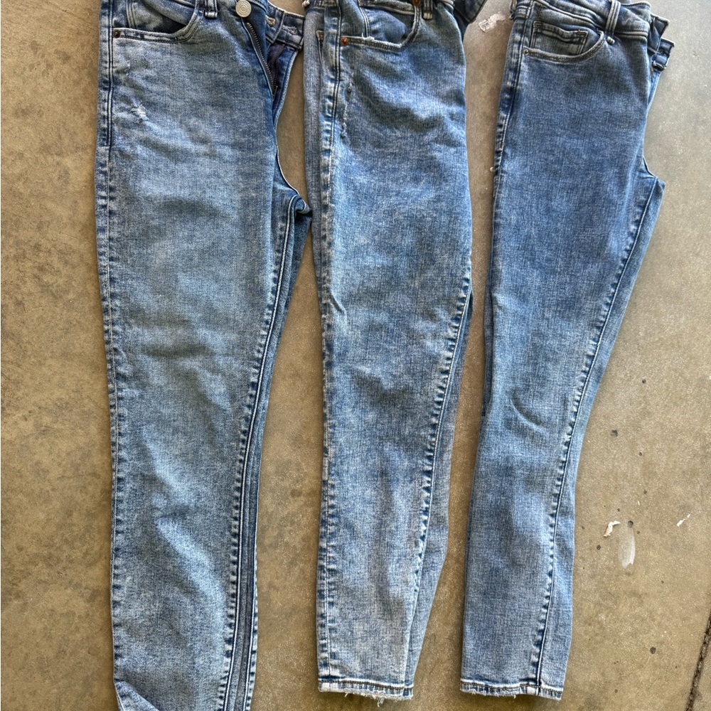 Abercrombie & Fitch Denim Blue ankle jeans